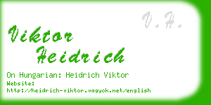 viktor heidrich business card